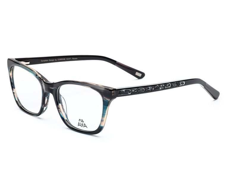 Striated Blue/Black White